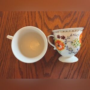 Anthropologie Floral Tea Cups